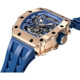 Tsar Bomba Elemental Serisi – Çelik Otomatik Saat TB8208A - Rose Gold - Mavi