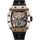 Tsar Bomba Elemental Serisi – Çelik Otomatik Saat TB8208A - Rose Gold - Siyah