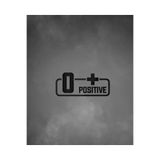 TSC 0+ Pozitif Kan Grubu Araba Motorsiklet Etiket Sticker 14CM Siyah Renk, 8OTOETİKET-39