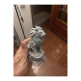 TSC 12CM Soyut Gri Aslan Figürü – Hediyelik Masa Üstü Doğal Dekoratif Obje