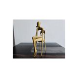 TSC 15CM Gold Renk Soyut Düşünen Heykel - Modern Ev Dekorasyonu, BüstheykelFigür21