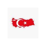 TSC 16 cm Türk Bayrağı Araba Sticker Yapıştırması Çok Renkli, EYh1Y15
