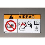 TSC 2 Adet Airbag Hava Yastığı Air Bag Decal Etiket Yapıştırma - Çok Renkli - 17CM