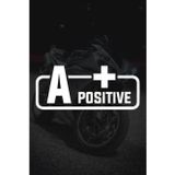 TSC A+ Pozitif Kan Grubu Sticker Beyaz Renk 14Cm