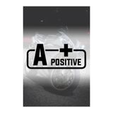 TSC A+ Pozitif Kan Grubu Sticker Siyah Renk 14Cm, 31agusx3