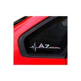 TSC A7 Yan Cam Sticker Oto Kapı 20 Cm X 7 Cm Hologram Beyaz, Holohrrt7