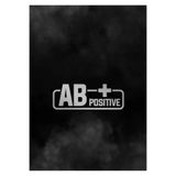 TSC AB + Pozitif Kan Grubu Araba Motorsiklet Etiket Sticker 14CM Beyaz Renk, 8OTOETİKET-40