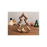 TSC Ahşap Renk Mini Noel Yılbaşı Figürleri PLA Yılbaşı Süsleme 18CM, PLADEkoratifx42