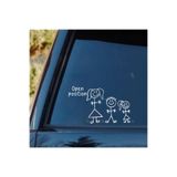 TSC Aile Açık Pozisyon Sticker Yapıştırma 20 CM Arka Cam Renkli, 85OTOETİKET-28