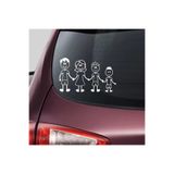 TSC Aile Araba Arka Cam Oto Sticker Yapıştırması Anne Baba Çocuklar Çok Renkli, alesticker5