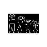 TSC Aile Araba Arka Cam Oto Sticker Yapıştırması Çok Renkli, alesticker3