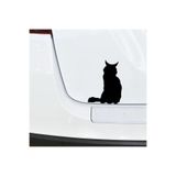 TSC Araba Arka Cam Kedi Gölgesi Sticker Siyah 18cm, tscledxqq20