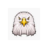 TSC Araba Kartal Oto Sticker Yapıştırması Beyaz 17cm, etiket13zz-41
