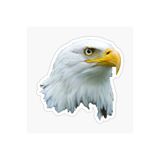 TSC Araba Kartal Oto Sticker Yapıştırması Beyaz 17cm, etiket13zz-44
