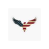 TSC Araba Kartal Sticker Yapıştırması Amerikan Bayrağı 17cm Beyaz, etiket13zz-88