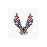 TSC Araba Kartal Sticker Yapıştırması Amerikan Bayrağı 17cm Beyaz, etiket13zz-90