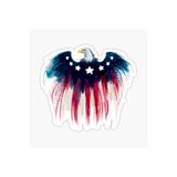 TSC Araba Kartal Sticker Yapıştırması Amerikan Bayrağı 17cm Beyaz, etiket13zz-91