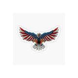 TSC Araba Kartal Sticker Yapıştırması Amerikan Bayrağı 17cm Beyaz, etiket13zz-93