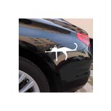 TSC Araba Tamponunda Uyuyan Kedi Komik Beyaz Renk Sticker tscledxqq30