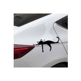 TSC Araba Tamponunda Uyuyan Kedi Komik Siyah Renk Sticker tscledxqq31