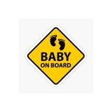 TSC Arabada Bebek Var Baby On Board Sticker Yapıştırma 19CM Renkli, EYMSS152