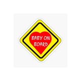 TSC Arabada Bebek Var Baby On Board Sticker Yapıştırma 19CM Renkli, EYMSS155