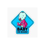 TSC Arabada Bebek Var Baby On Board Sticker Yapıştırma 19CM RENKLİ, EYMSS160