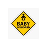 TSC Arabada Bebek Var Baby On Board Sticker Yapıştırma 19CM Renkli, EYMSS163