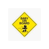 TSC Arabada Bebek Var Baby On Board Sticker Yapıştırma 19CM RENKLİ, EYMSS167