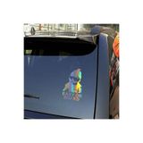 TSC Arabada Bebek Var Hologram Renk Sticker Çok Renkli, Holo-Chroma Z4