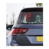 TSC Arabada Bebek Var Kalp Oto Araba Sticker 23CM Kırmızı Renk