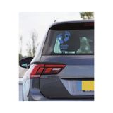 TSC Arabada Bebek Var Kalp Oto Araba Sticker 23CM Mavi Renk, 31agusx16