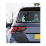 TSC Arabada Bebek Var Kalp Oto Araba Sticker 23CM Sİyah Renk