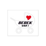 TSC Arabada Bebek Var Sticker Beyaz Renk 22CM, 31agusx18