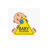 TSC Arabada Bebek Var Uyarı Sticker Oto Etiket 18cm Renkli, EYMSS435