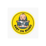TSC Arabada Bebek Var Uyarı Sticker Oto Etiket 18cm Renkli, EYMSS437