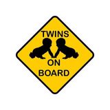 TSC Arabada Ikiz Bebek Var Twins On Board Araba Sticker 18CM - Çok Renkli - 17CM
