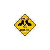 TSC Arabada İkiz Bebek Var Twins On Board Araba Sticker 18cm Renkli, tscledxqq34