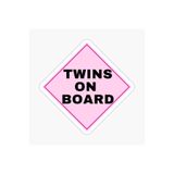 TSC Arabada İkiz Bebek Var Uyarı Sticker Oto Etiket 18cm RENKLİ, EYMSS450