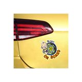 TSC Arabada Sevimli Bebek Var Sticker Yapıştırma 2 Adet 10cm Renkli, tscledxz27