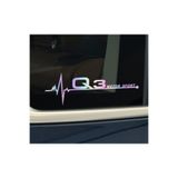 TSC Audi Q3 Yan Cam Sticker Oto Kapı 20 Cm X 7 Cm Holo-Chroma Çok Renkli, Holo-Chroma Z9