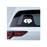 TSC Ay Yıldız Türk Bayrağı Oto Motorsiklet Araba Sticker Beyaz 18CM