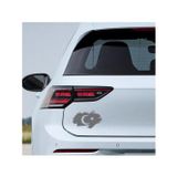 TSC Ay Yıldız Türk Bayrağı Oto Motorsiklet Araba Sticker Gri 18CM