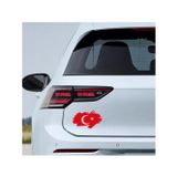 TSC Ay Yıldız Türk Bayrağı Oto Motorsiklet Araba Sticker Kırmızı 18CM