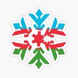 TSC Azerbaycan Bayrağı Kış Kar Tanesi Araba oto Sticker 18CM