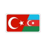 TSC Azerbaycan Türkiye Bayrak Sticker Oto Araba Sticker 20CM