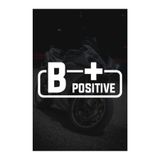 TSC B+ Pozitif Kan Grubu Sticker Beyaz Renk 14CM, 31agusx43
