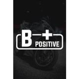 TSC B+ Pozitif Kan Grubu Sticker BEyaz Renk 14CM