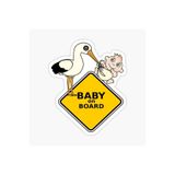 TSC Baby On Board Arabada Bebek Var Araç Sticker Etiket 19CM Renkli, EYMSS251