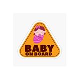 TSC Baby On Board Arabada Bebek Var Araç Sticker Etiket 19CM Renkli, EYMSS255